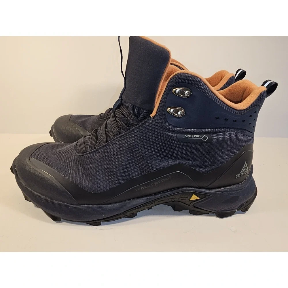 HUMTTO Mens All-Terrain Waterproof Hiking Boots Outdoor Series Navy Blue Sz 11.5